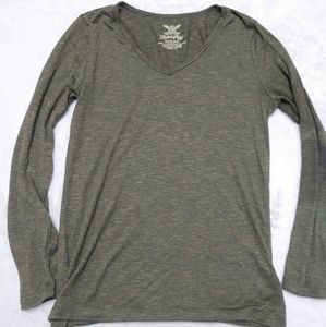 Army green long sleeve top